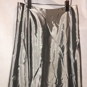 Crimson By Lawrence Kurtz Silver Evening Floor Length Skirt | Size 8